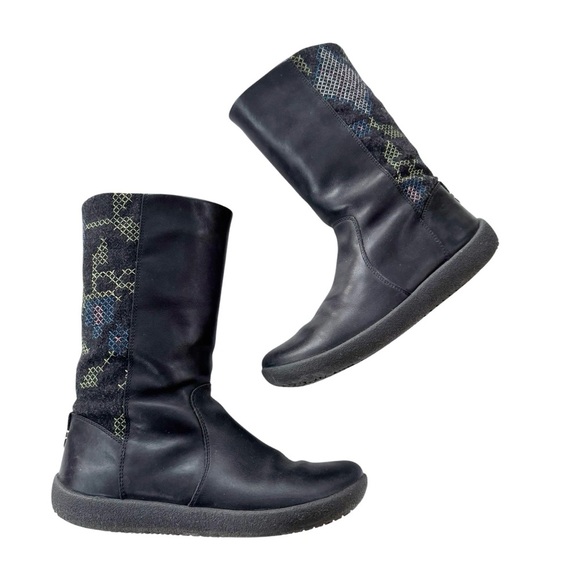 Camper Twins Wool and Leather Boot Black and Gray Size 37 US 7 - Picture 4 of 13